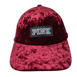 PINK Victoria's Secret Slideback Velvet Hat Red One Size Adjustable
